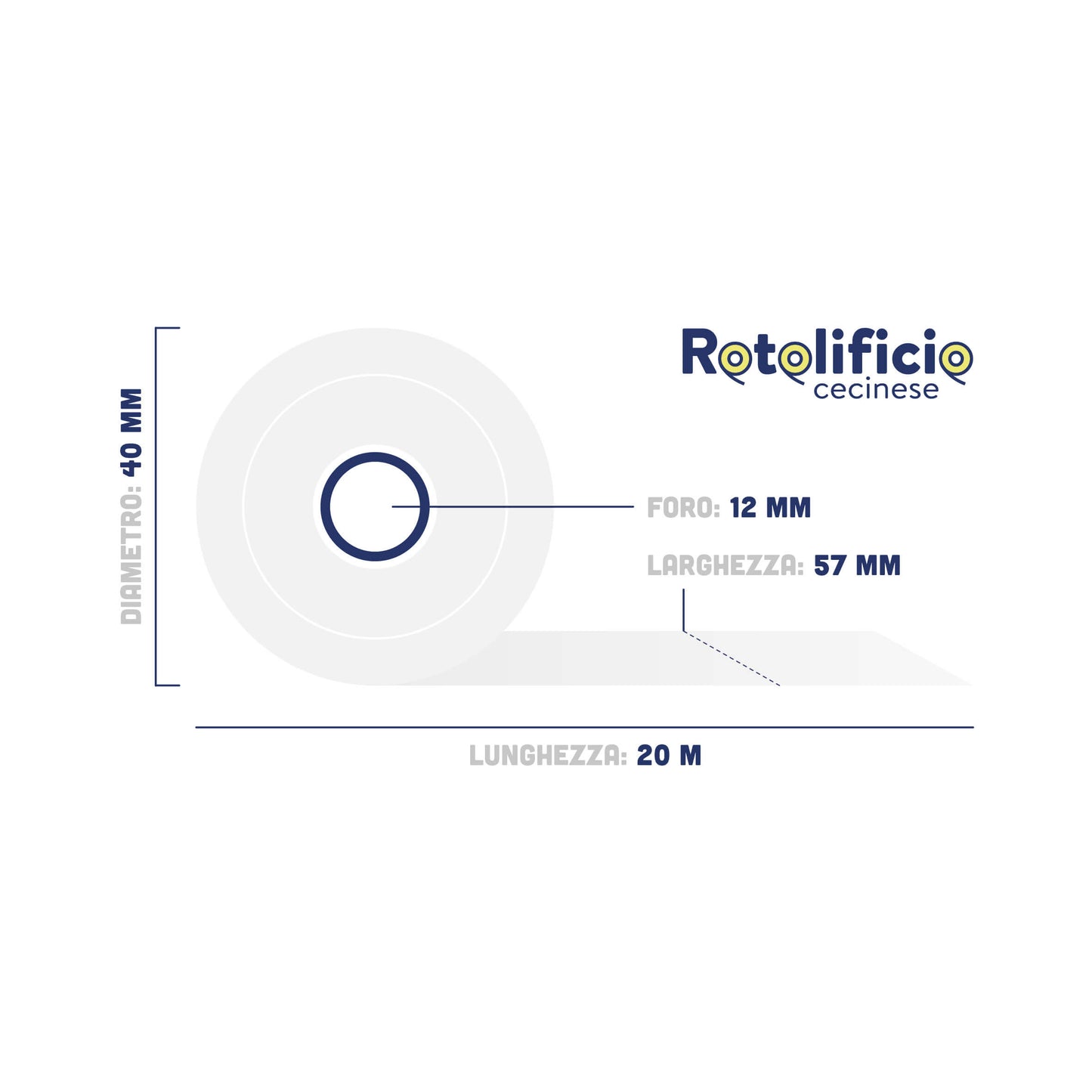 Rotoli Pos Carta Termica 57×20 - Blister 10 pz.